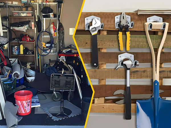 Nástenné háčiky na náradie 20ks kovová sada so skrutkami