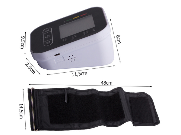 Elektronický monitor krvného tlaku na ramene lcd displej arytmia batéria