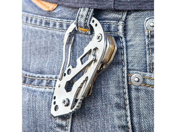 Brelok do kluczy karabińczyk survival multitool