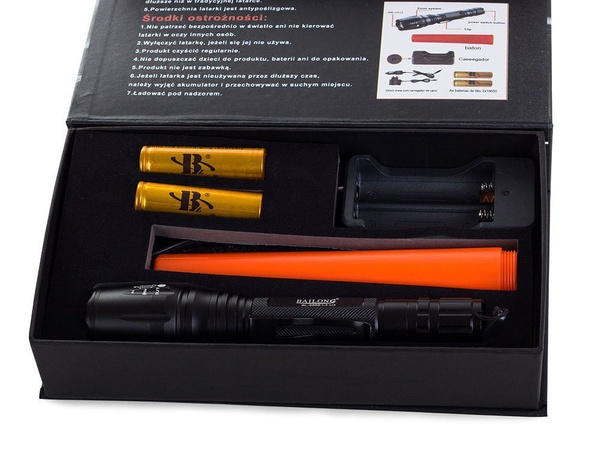 Bailong linterna led cree zoom táctico xm-l3-u3