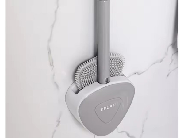 Brosse de toilette en silicone pour unité murale de lavage des toilettes