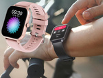Smartwatch zegarek damski męski gumowy pasek sport bluetooth rozmowy różowy
