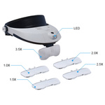 Priekšējie lukturi ar 2x led stikliem uz galvas