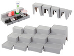 Organizator kozmetike modularni 4 v 1 kopalniška polica za shranjevanje posode stojalo