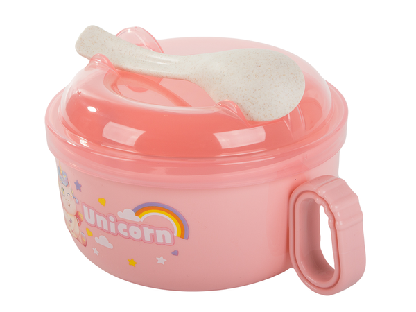 Barošanas piederumu komplekts bērnu ēdiena trauks ar rokturiem karote