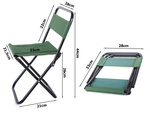 Chaise de tourisme pliante avec dossier