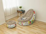 Garden armchair lounger inflatable beach pouf footrest comfortable