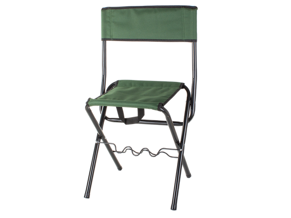 Fishing chair backrest with rod holder