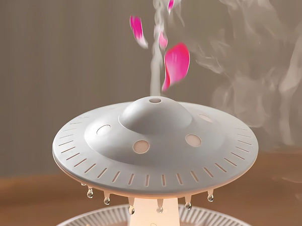 Humidificateur d'air diffuseur de parfum lampe led en forme d'ovni avec télécommande