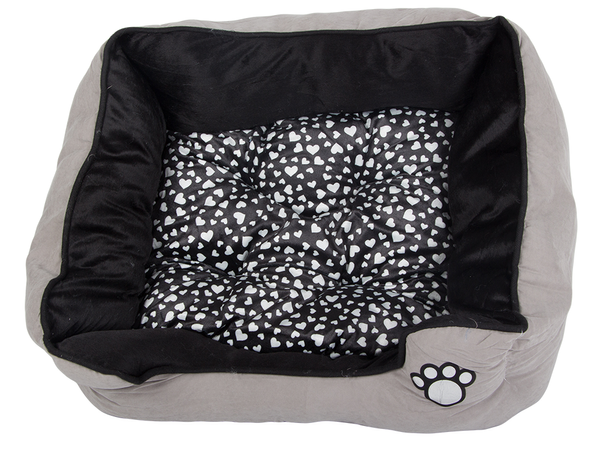 Cama de perro de felpa con cojín extraíble suave cómodo