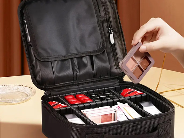 Vanity case cosmetics bag travel organiser casket suitcase bag