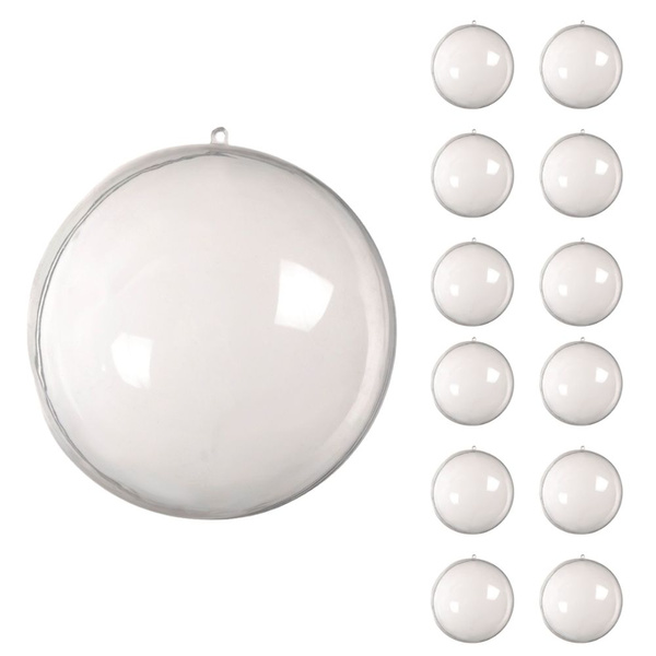 Bule acrilice transparente 8cm plastic fără scame 12pcs