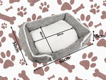 Dog bed soft comfortable fluffy bed with cushion size l