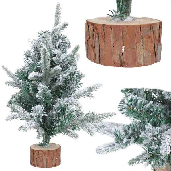 Árbol de navidad artificial nieve pequeño 50cm decoración escritorio