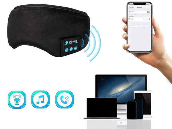 Повязка на глаза для сна bluetooth наушники маска