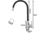 Grifo mezclador flexible de cocina con caño giratorio 360 flexible