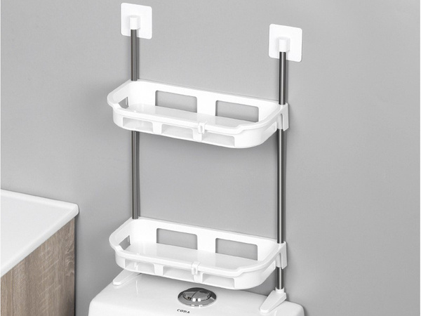 Bathroom shelf over toilet seat free-standing wc 2 shelves shelf toilet