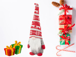 Christmas ghost серый гном с елочной бородой 48 см мягкий