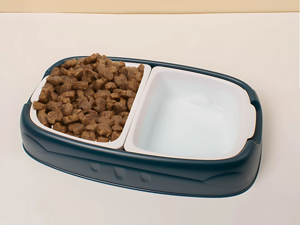 Dubultā bļoda sunim kaķim noņemamas ūdens un barības bļodas lielas plastmasas