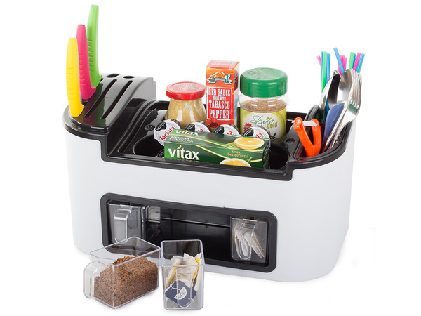 Organizador de cocina para cubiertos especias utensilios portautensilios