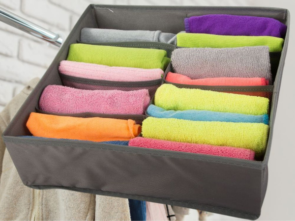 Organizer na ubrania bieliznę do szuflady szafy garderoby 8 przegródek