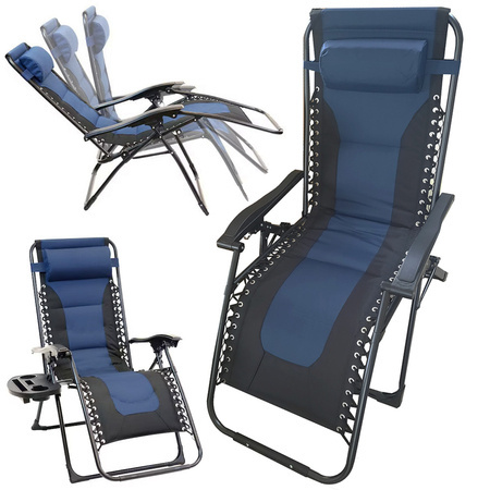 Grădină plajă șezlong pliabil pernă gravitație armat moale