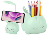 Luz nocturna led infantil usb soporte organizador teléfono lectura ciencia