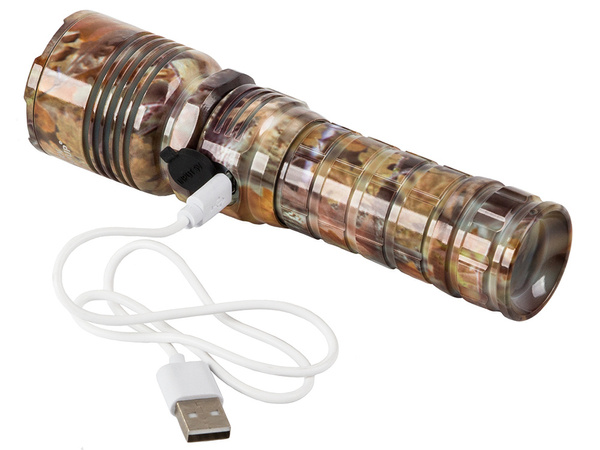 Bailong zoom cree rezultātā xhp160 usb taktiskais lukturītis