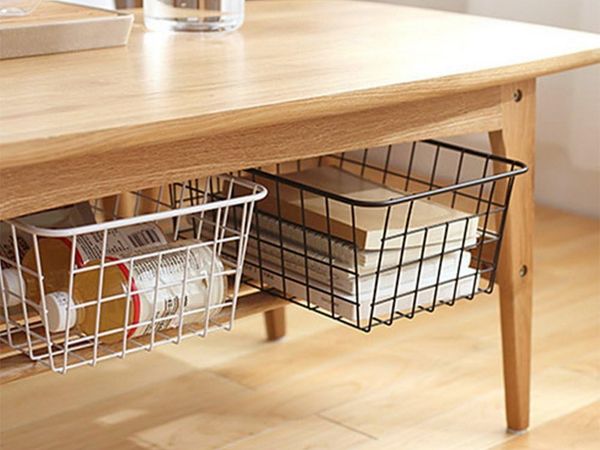 Palėpės metalinis vielos krepšelis palėpės metalinis organizatorius virtuvėje vaisiams baltas didelis