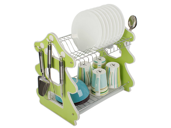 Dishwasher drying rack double-decker