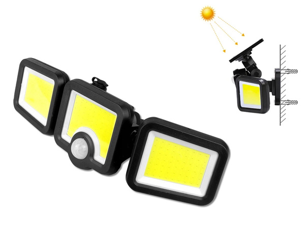 Saulės lempa su sutemų judesio jutikliu 171 led atskiras skydelis sode