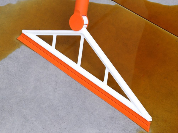 Silicone broom for water and other dirt with stick magic long