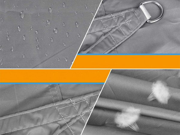 Slnečná clona obdĺžniková záhradná nepremokavá plachta 4x3m