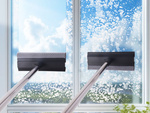 Limpiador de ventanas rasqueta con esponja telescópica palo para ventanas espejos suelos