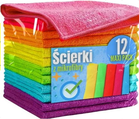 ŚCIERKI Z MIKROFIBRY 30X30 12 SZT (120)