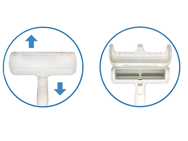 Brush roller roller for cleaning off dog hair