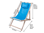 Chaise longue en bois chaise de plage chaise de jardin pliante coussin de plage