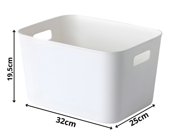 Uzglabāšanas konteiners organizers ar rokturiem universāls 32x25 cm