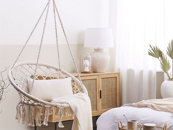 Columpio de jardín nido de cigüeña silla colgante boho 80cm