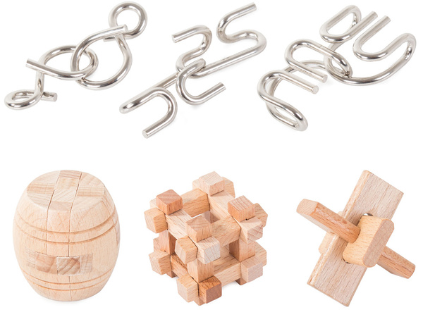 Logic puzzles metal puzzle set