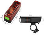 Luz bicicleta delantera trasera led kit bicicleta usb