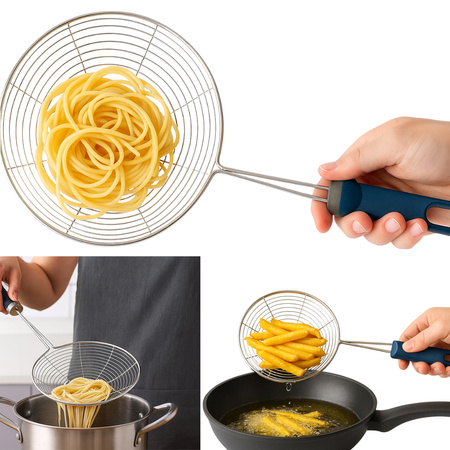Cedzak cuchara colador cuchara para freír para empanadillas fritas cuchara de cocina