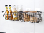 Cesta colgante organizador metálico estante colgante cocina negro