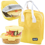 2 recipientes de vidrio para alimentos con tapa bolsa térmica resistente al calor