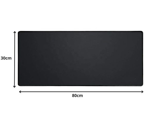Spēļu peles un klaviatūras spilventiņš xl 80x30 cm anti-slip black