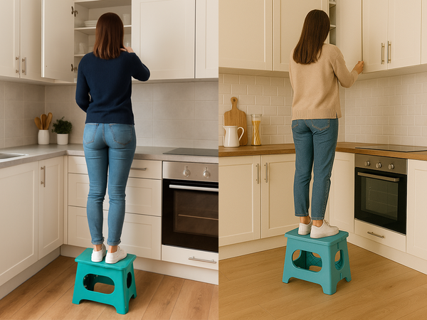 Tabouret pliant en plastique tabouret de cuisine repose-pieds pratique résistant