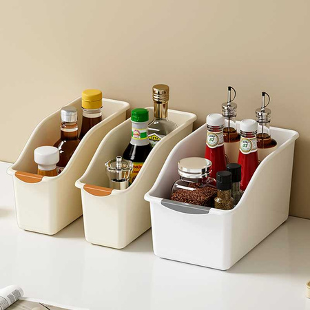 Plastic kitchen organiser container for chemical cabinet kitchen bathroom