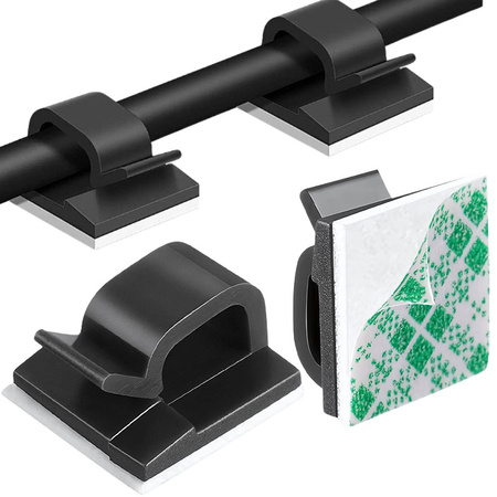 Kabelių organizatoriaus laidų laikikliai 10vnt.