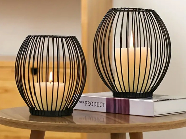 Decorative metal candle holder 1 pc stand lantern home terrace