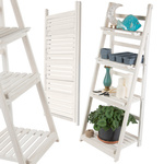 Flowerbed high standing wooden flower pot 4 tier bookcase